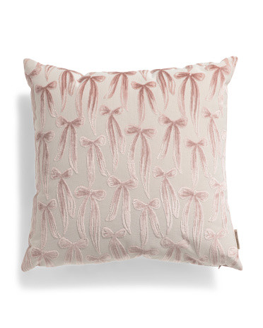 20x20 Burnout Cassidy Bows Pillow | TJ Maxx