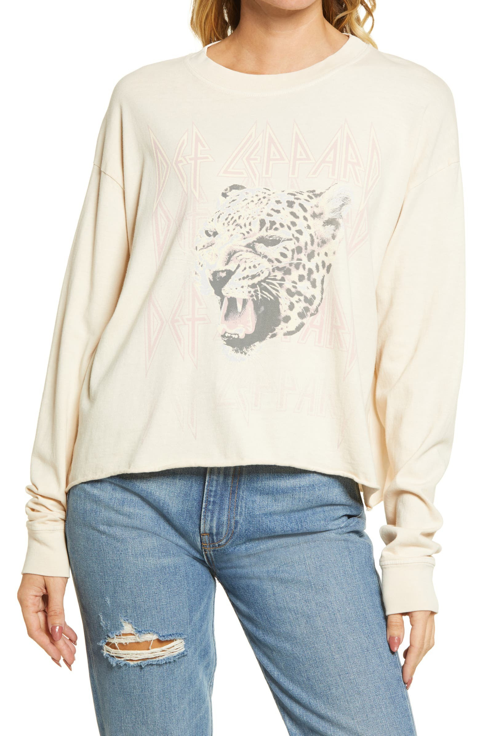 Def Leppard Stacked Crop Graphic Tee | Nordstrom