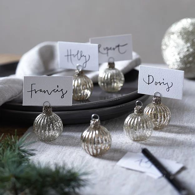 Bauble Placecard Holders – Set of 6 | The White Company (UK)
