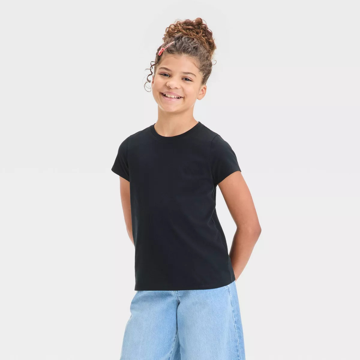 Girls' Short Sleeve Solid T-Shirt - Cat & Jack™ | Target