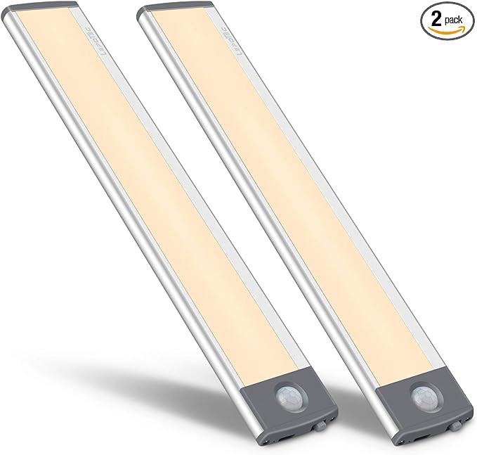 30-LED Motion Sensor Cabinet Light,Under Counter Closet Lighting, Wireless USB Rechargeable Kitch... | Amazon (US)