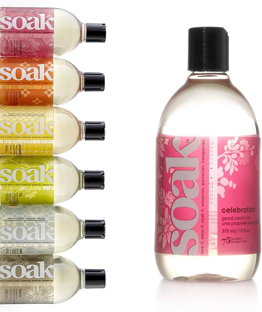 Soak Laundry Soap – No Rinse, Plant Derived Hand Wash Detergent - 375 ml / 12 fl. oz, 75+ Washe... | Amazon (US)
