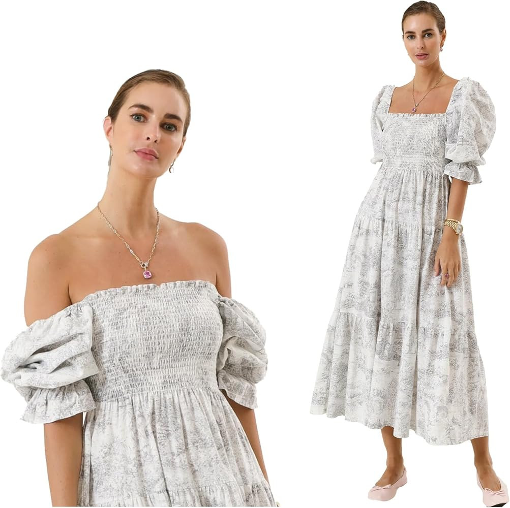 NOTHING FITS BUT Women’s Cotton Linen Kiko Pregnancy Maternity Dress, Casual Floral Maxi Matern... | Amazon (US)