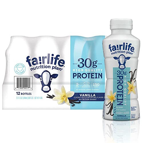 Fair Life Nutrition Plan High Protein Liquid Shake, Vanilla, 11.5 Fl Oz, Pack of 12 | Amazon (US)