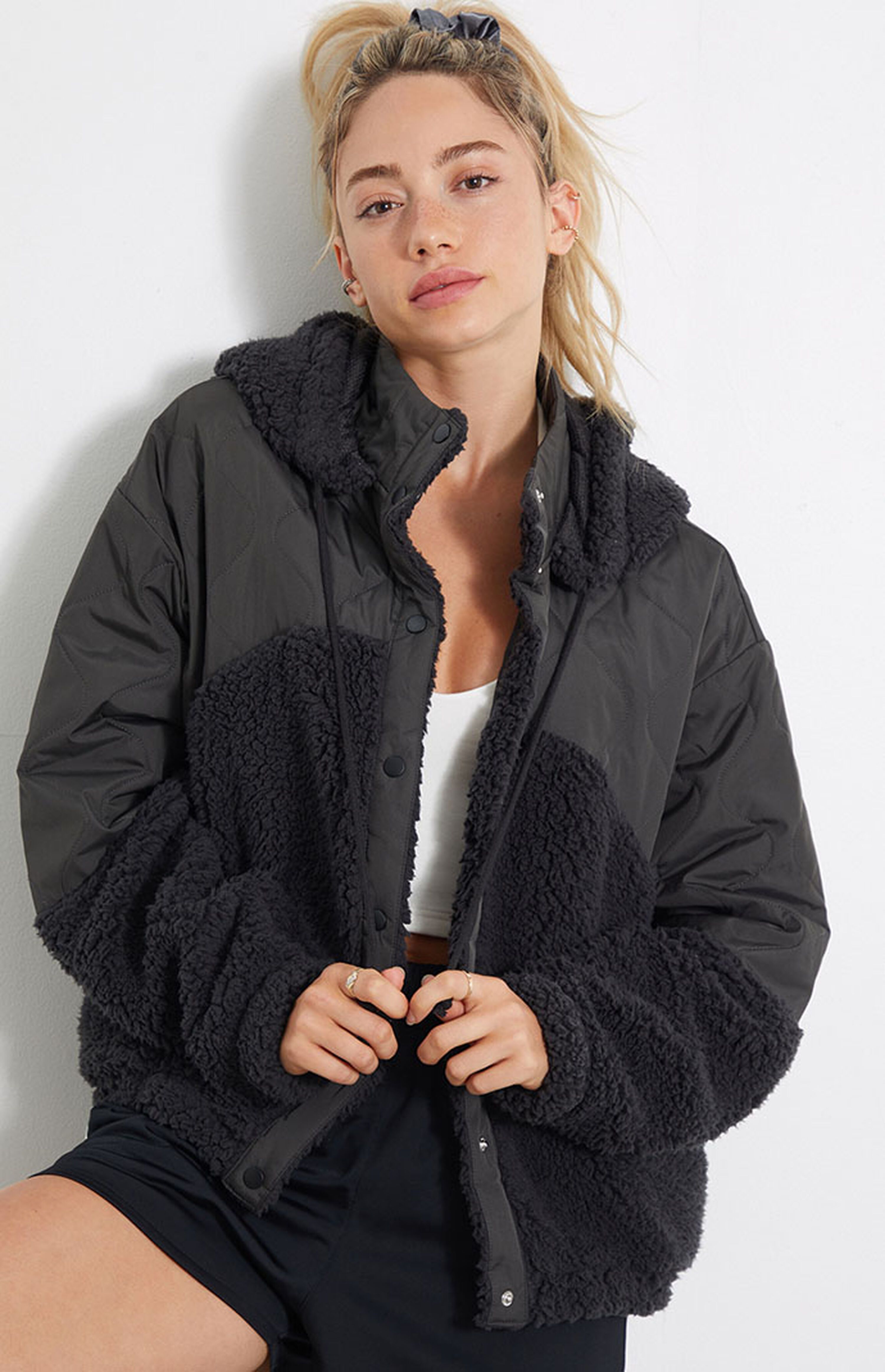 PacSun Quilted Sherpa Hoodie | PacSun | PacSun