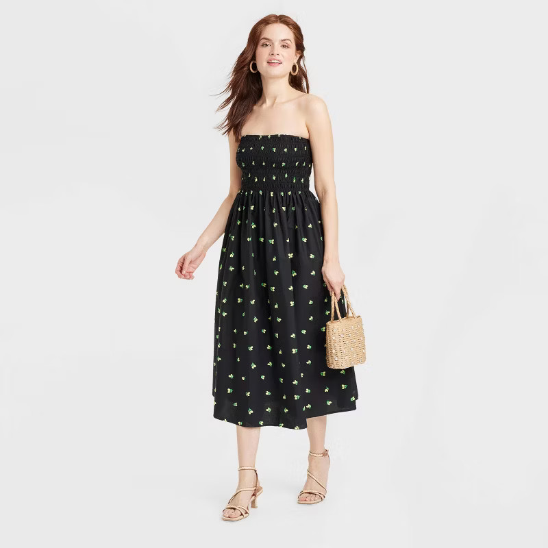 Women's Easy Summer Smocked Midi Sundress - A New Day™ | Target