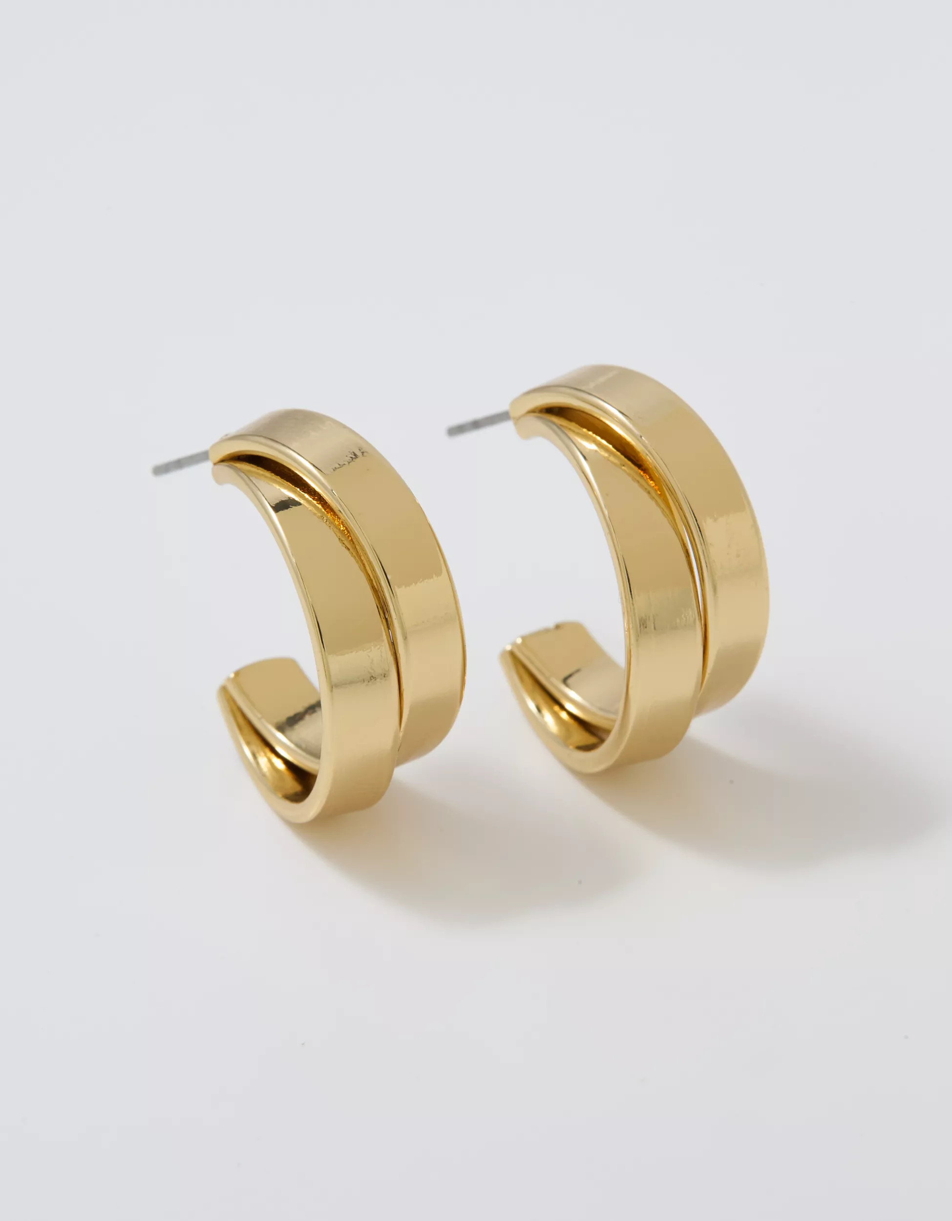 Aerie Medium Double Hoop Earrings | Aerie