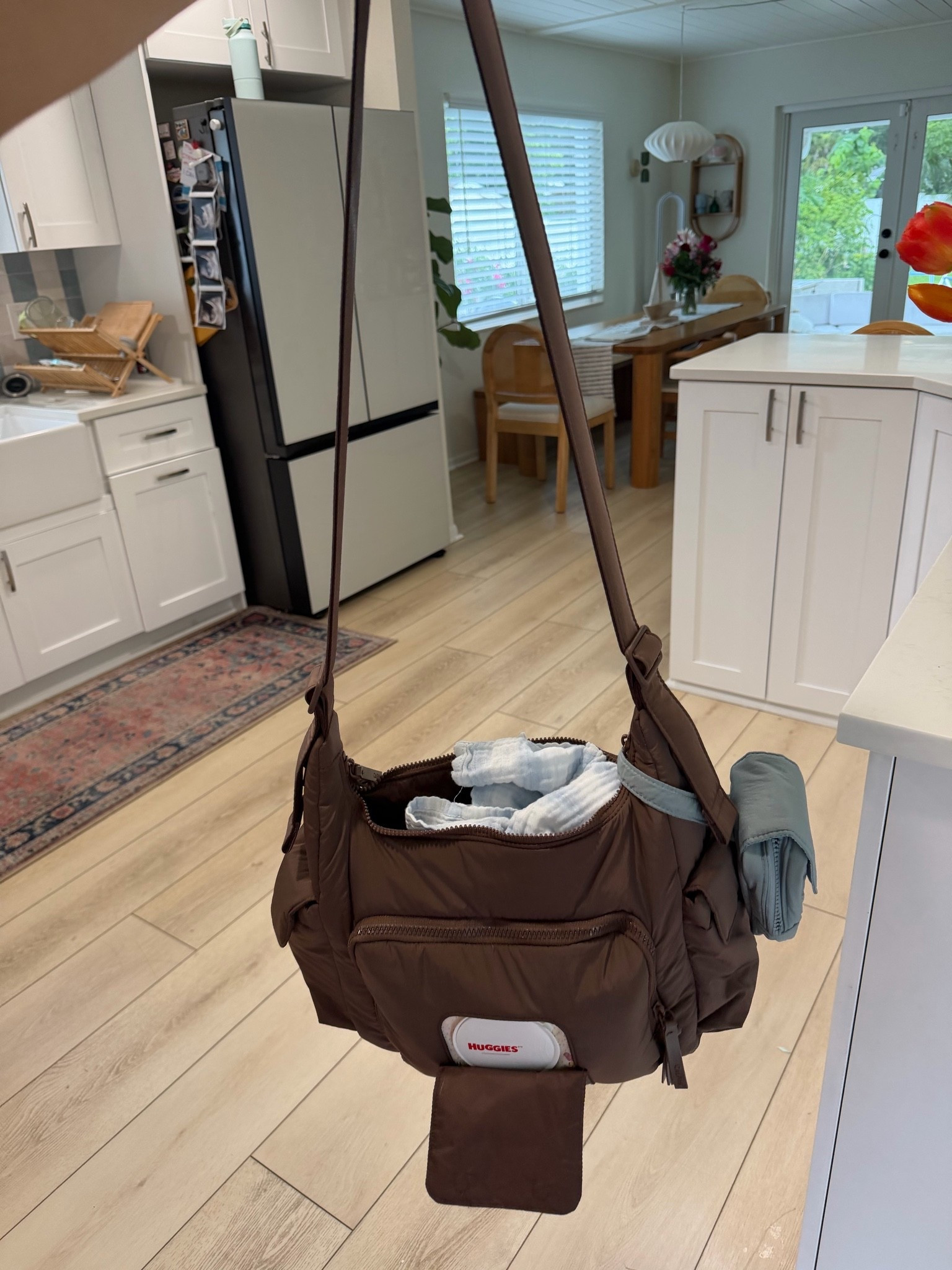 my diaper bag! Pockets for wipes that are so convenient and it’s pretty compact and soft but fits everything we need right now!

#LTKdayinmylife #LTKBaby #LTKmomlife