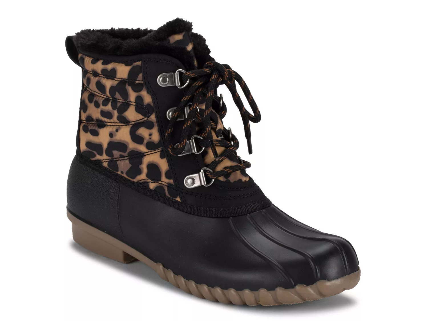 Baretraps Flynn Duck Boot | Women's | Brown & Black Leopard Print | Size 6 | Boots | DSW