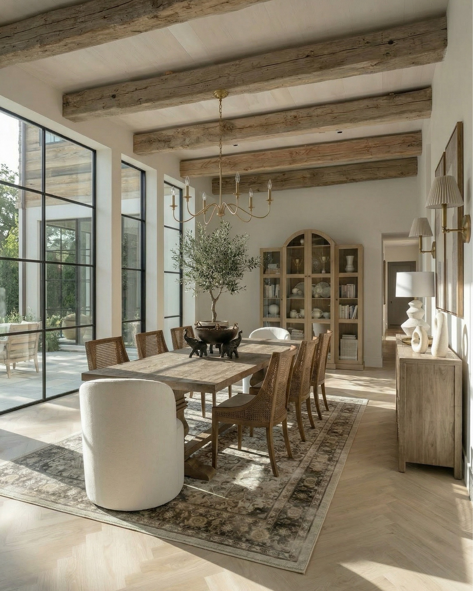 farmhouse dining table
solid wood dining table
rustic dining table
woven dining chairs / rattan dining chairs
cane back dining chairs
vintage area rug / distressed rug
traditional brass chandelier / candle chandelier
wood sideboard cabinet
buffet cabinet dining room
fluted cabinet / ribbed cabinet
bar cabinet home
wine storage cabinet
decorative bowl centerpiece
sculptural bowl decor
ceramic vase neutral
wall sconces brass
linen lampshade sconces
neutral abstract wall art
framed canvas art set
olive tree indoor 
indoor tree planter
neutral pottery decor
White ceramic table lamp set of 2
Brass tray


#LTKSaleAlert #LTKHome