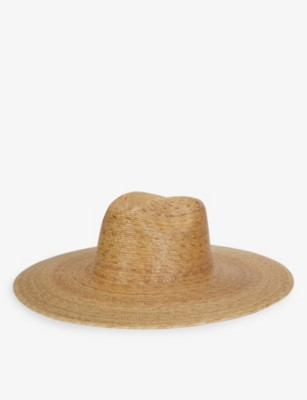 Palma wide-brim palm leaf fedora hat | Selfridges