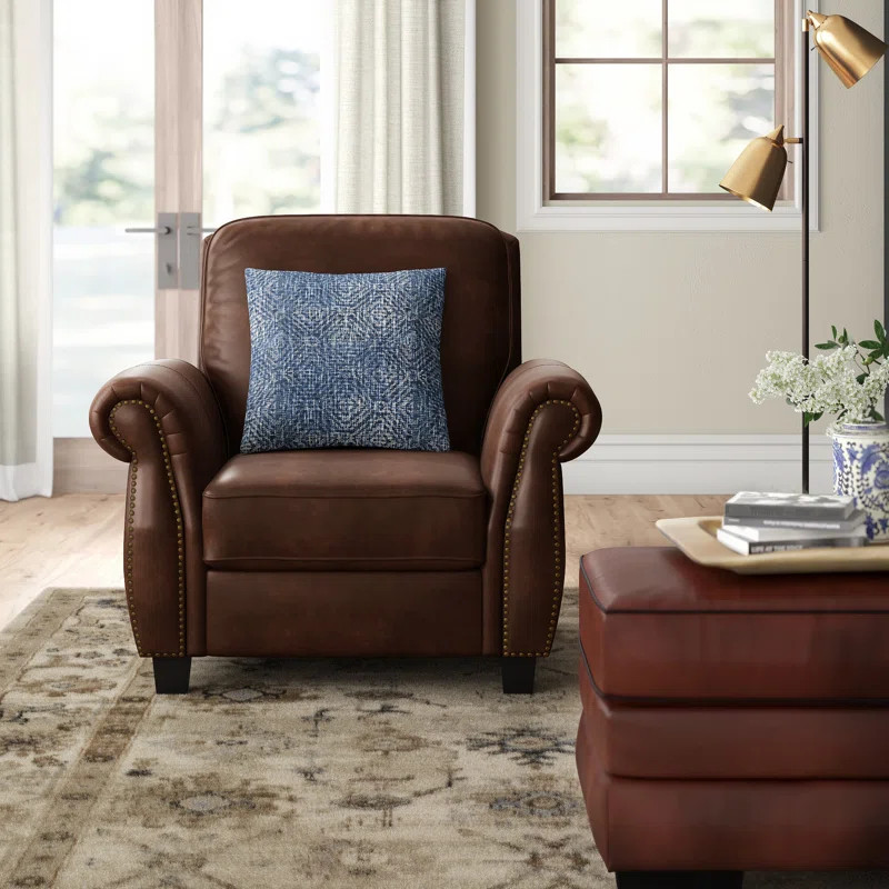 Kettering 38.75'' Wide Faux Leather Manual Club Recliner | Wayfair North America