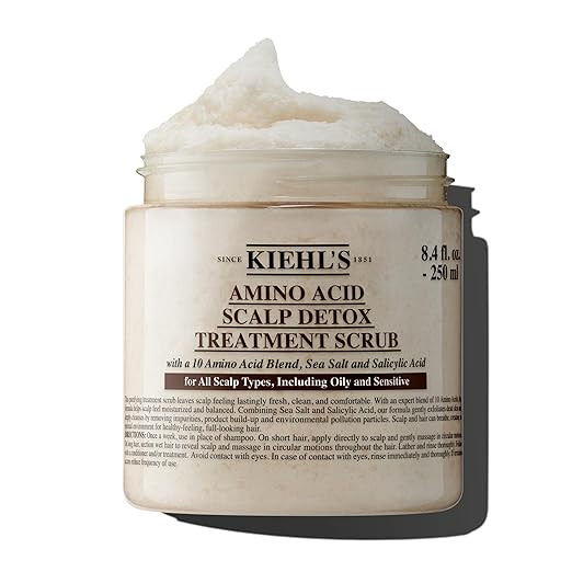 Kiehl's Amino Acid Scalp Scrub Detox Treatment, Gentle Detoxifying & Exfoliating Scalp Scrub, Sal... | Amazon (US)
