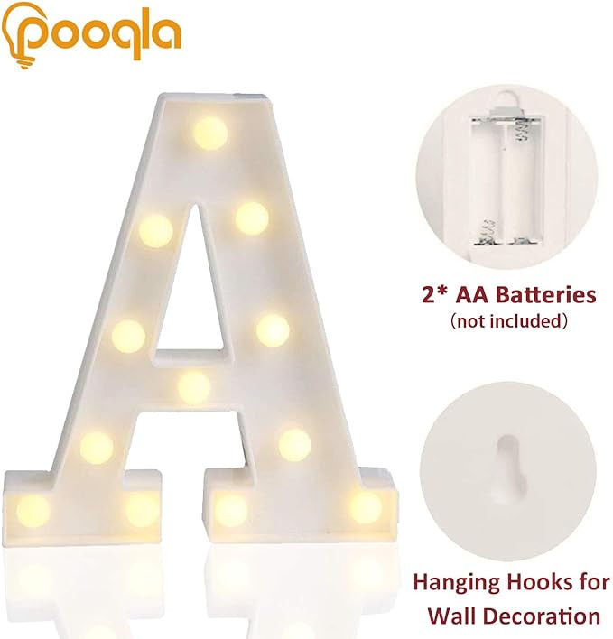 Pooqla LED Marquee Letter Lights Sign, Light Up Alphabet Letter for Home Party Wedding Decoration... | Amazon (US)