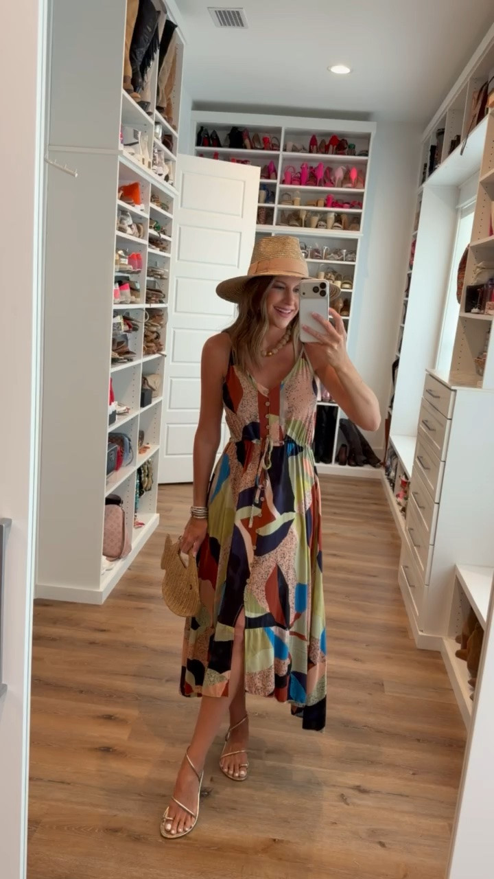 In a small dress, hat, necklace, sandals and accessories - fits tts.

#LTKootd #LTKgrwm #LTKSeasonal