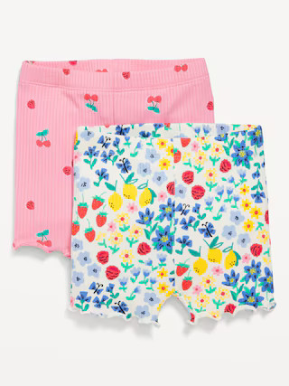 Rib-Knit Biker Shorts 2-Pack for Baby | Old Navy (US)