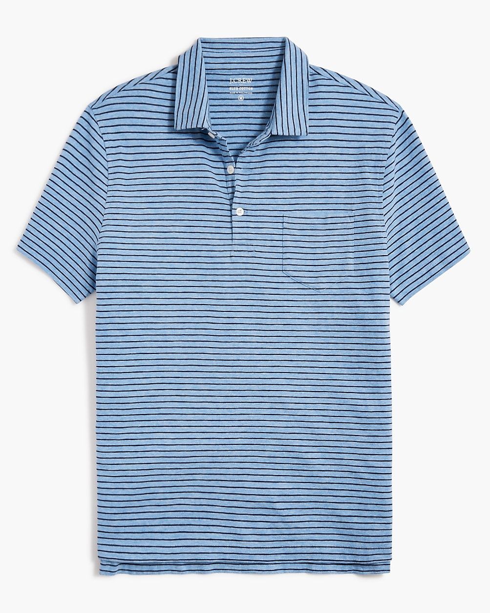 Striped slub jersey pocket polo shirt | J.Crew Factory
