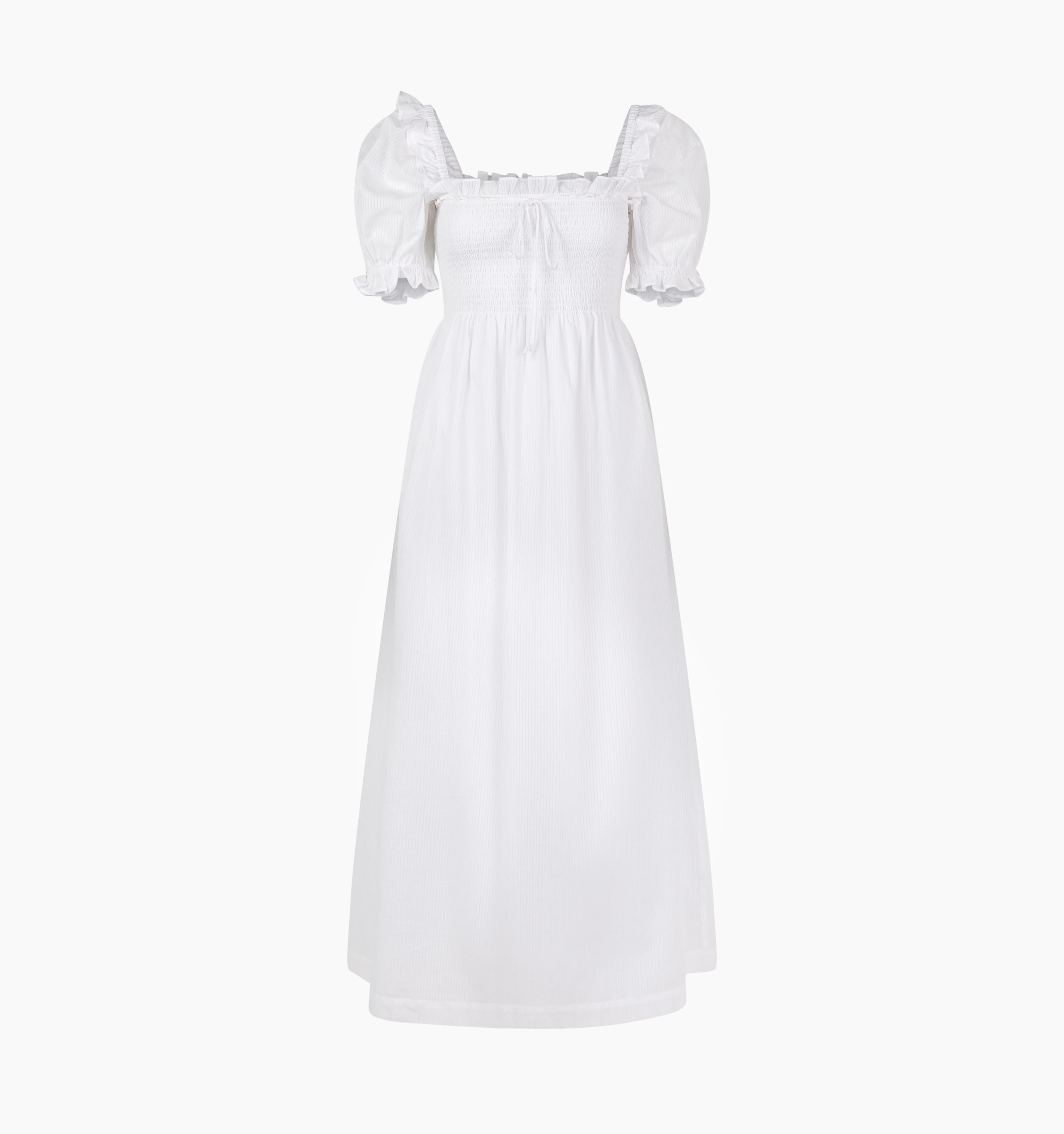 The Scarlett Nap Dress | White Shadow Stripe / XXL | ® | 100% Cotton | Hill House Home | Hill House Home US