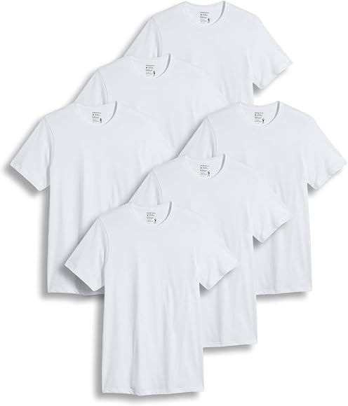 Jockey Men's Undershirt Big & Tall Classic Crew Neck T-Shirt- 6 Pack | Amazon (US)