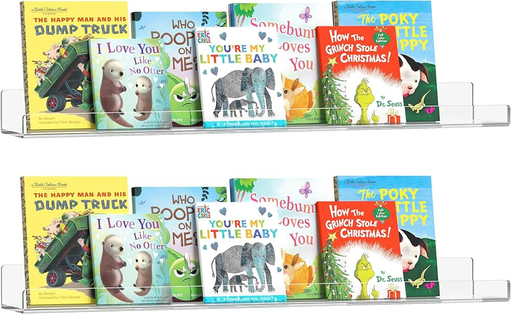 HBlife 36 Inches Floating Shelves Wall Mounted Clear Acrylic Shelves for Figures, Invisible Float... | Amazon (US)