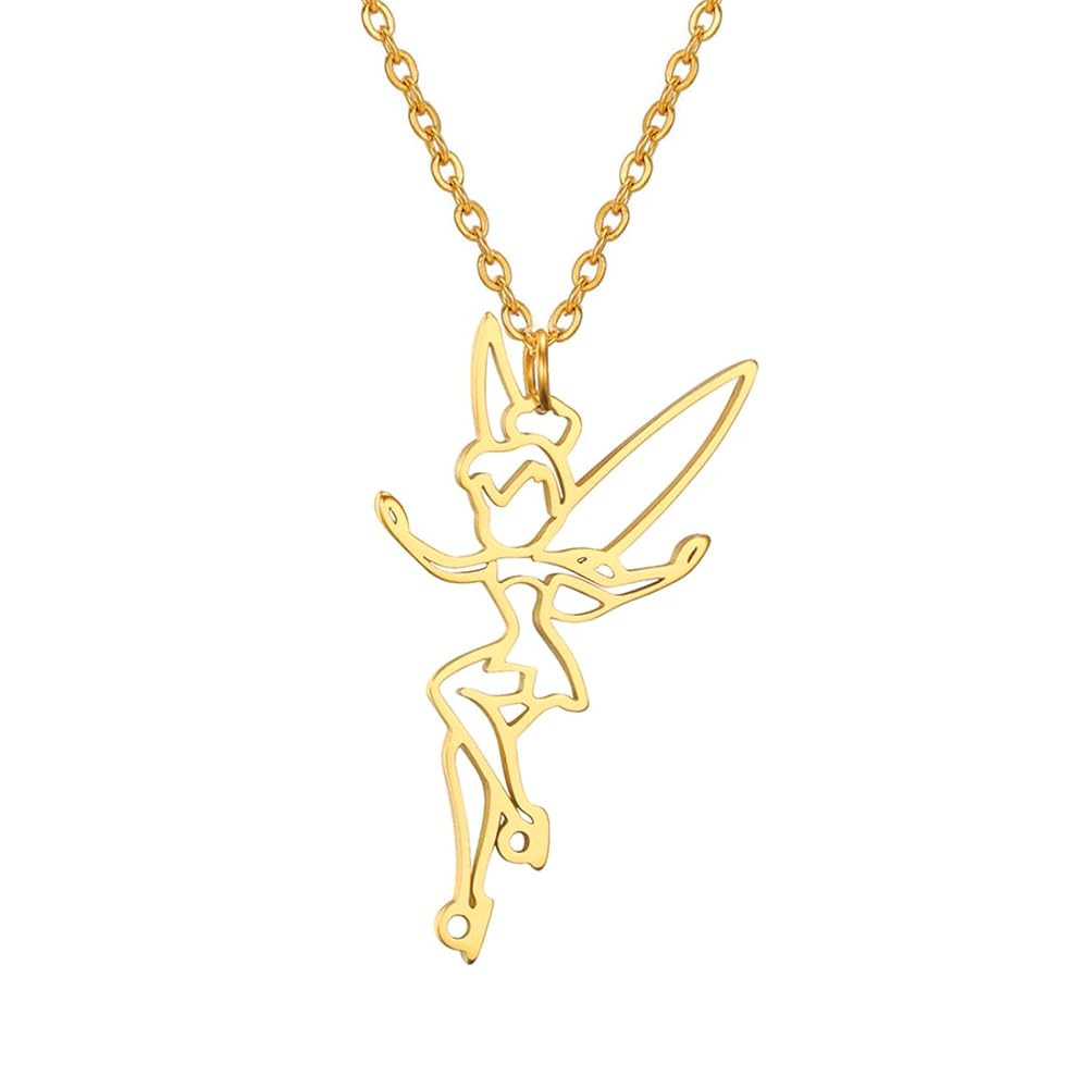 EUEAVAN Princess Wendy Tinkerbell Pendant Necklace Fairy Pixie Angel Trendy Exquisite Magical Dan... | Amazon (US)