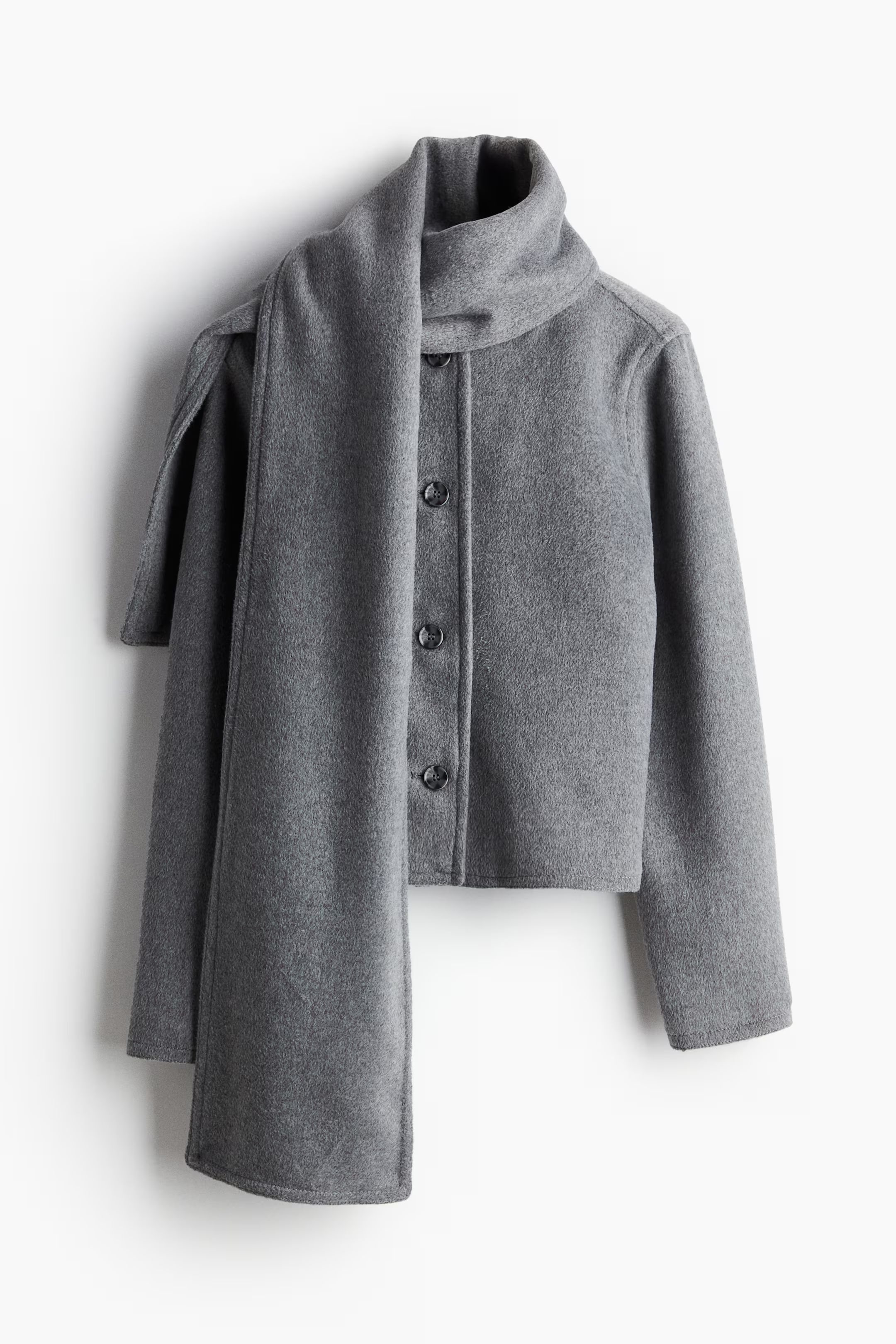 Felted Jacket with Scarf | H&M (US + CA)