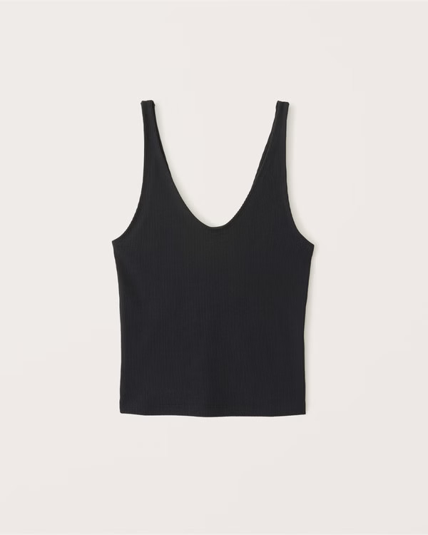 Seamless Ribbed Scoopneck Tank | Abercrombie & Fitch (US)