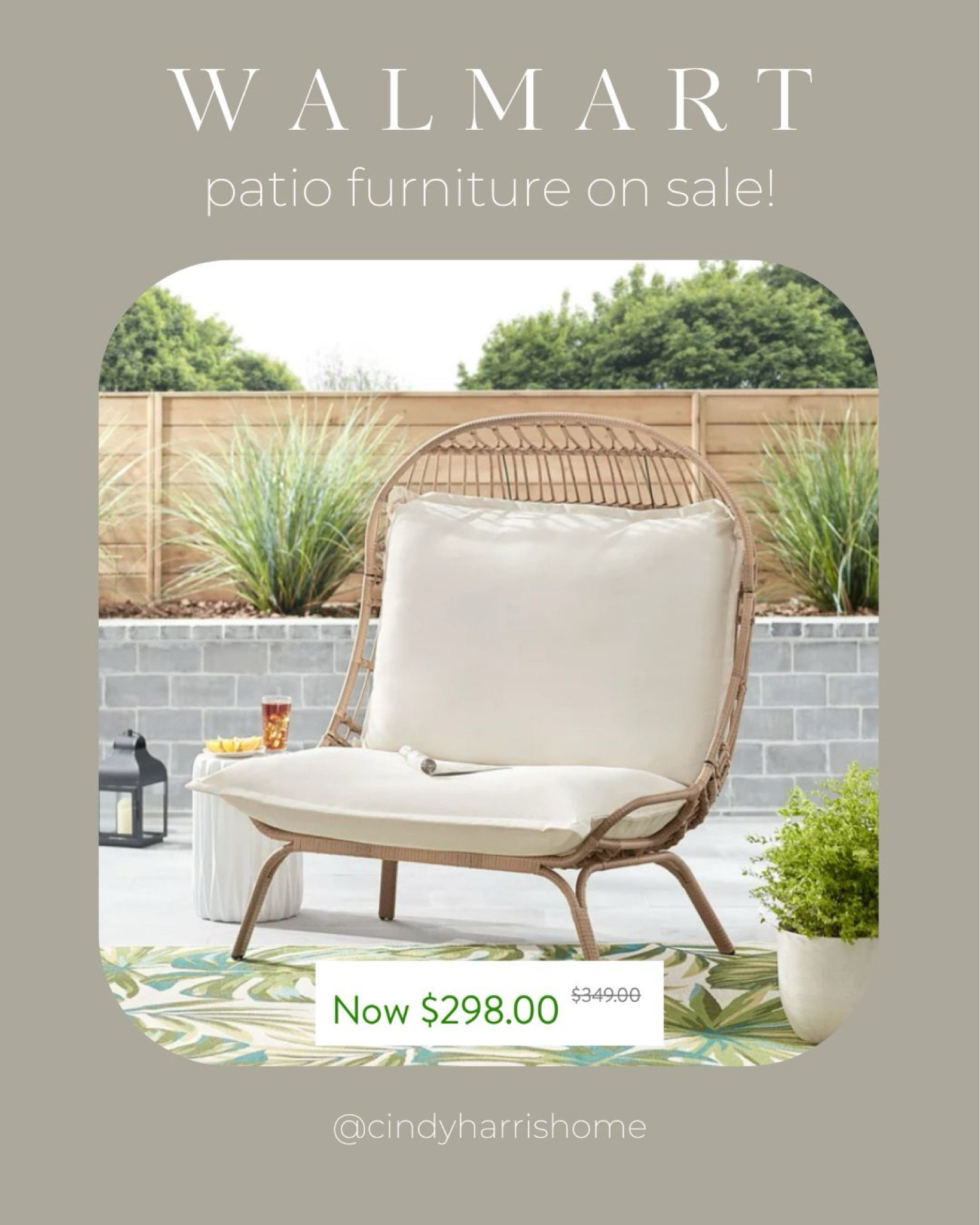 How cute is this patio chair from Walmart?? On sale now! 🙌

#LTKHome #LTKSaleAlert