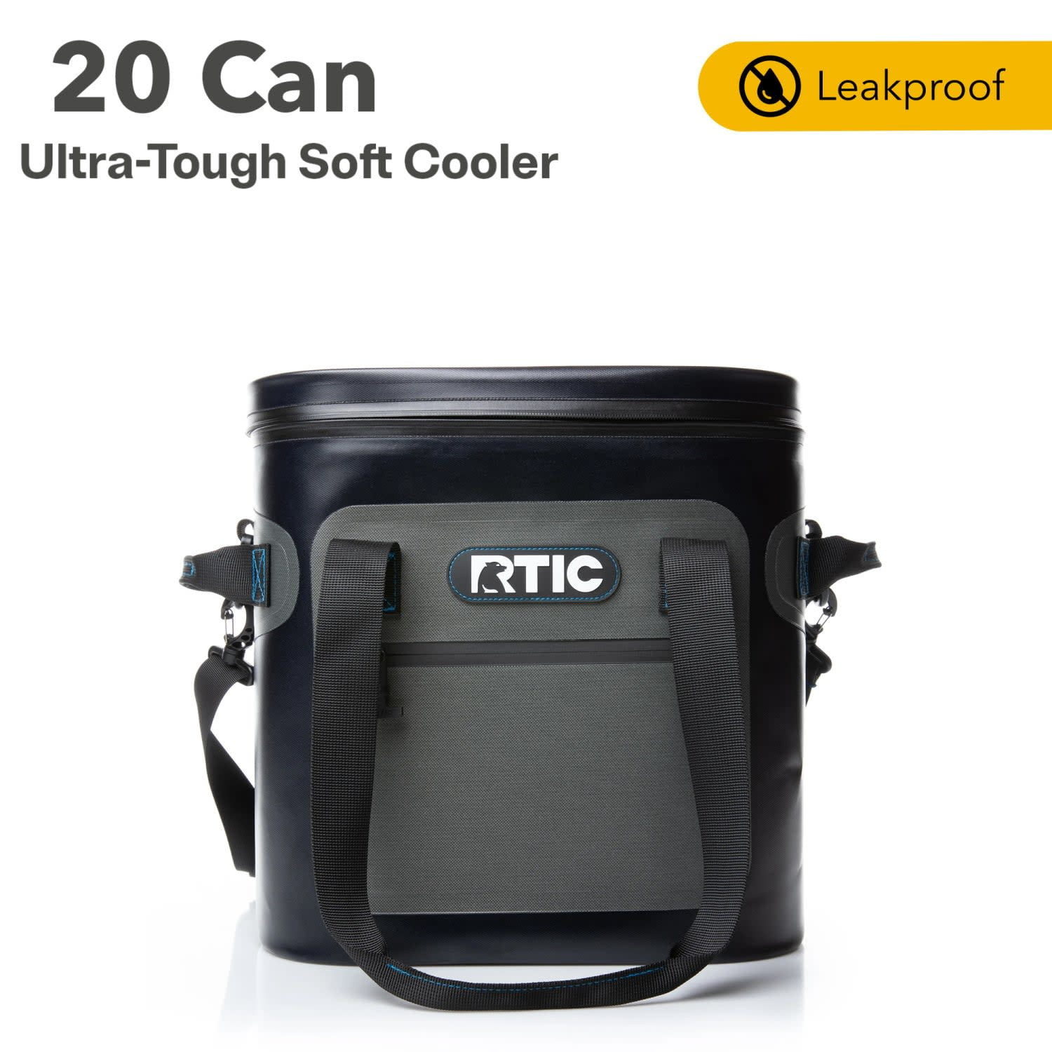 RTIC 20 Can Ultra-Tough Soft Cooler, 15 Qt, Leakproof, Waterproof Zipper,  Blue / Grey | Walmart (US)