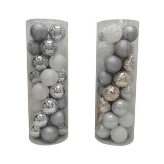 Assorted 32ct. 3" Silver & White Shatterproof Ball Ornaments by Ashland® | Michaels Stores