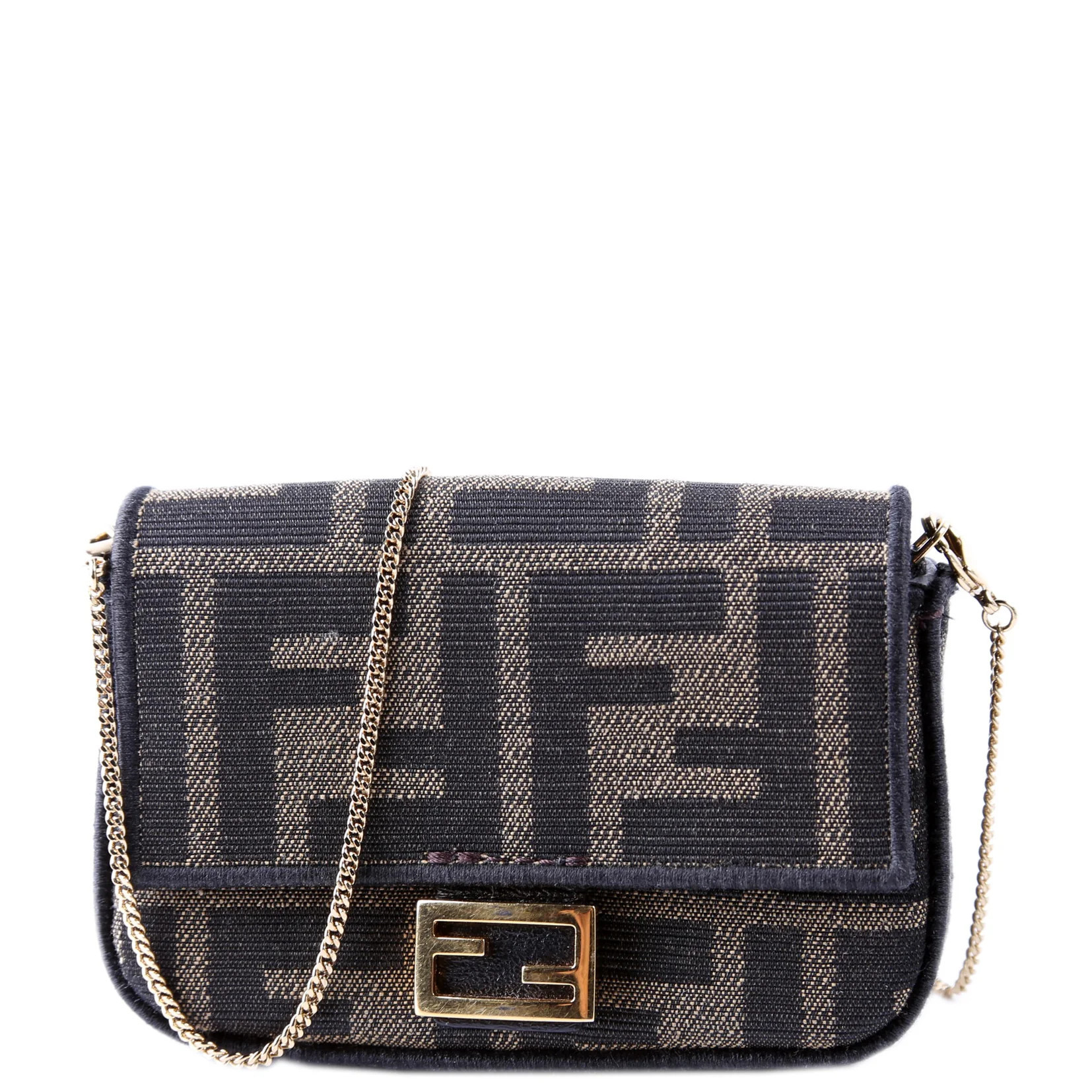 7AR844 Nano Baguette Charm Brown | Keeks Designer Handbags