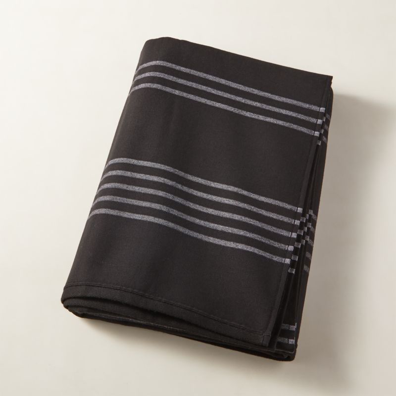 Raya Black Striped Bath Towel + Reviews | CB2 | CB2