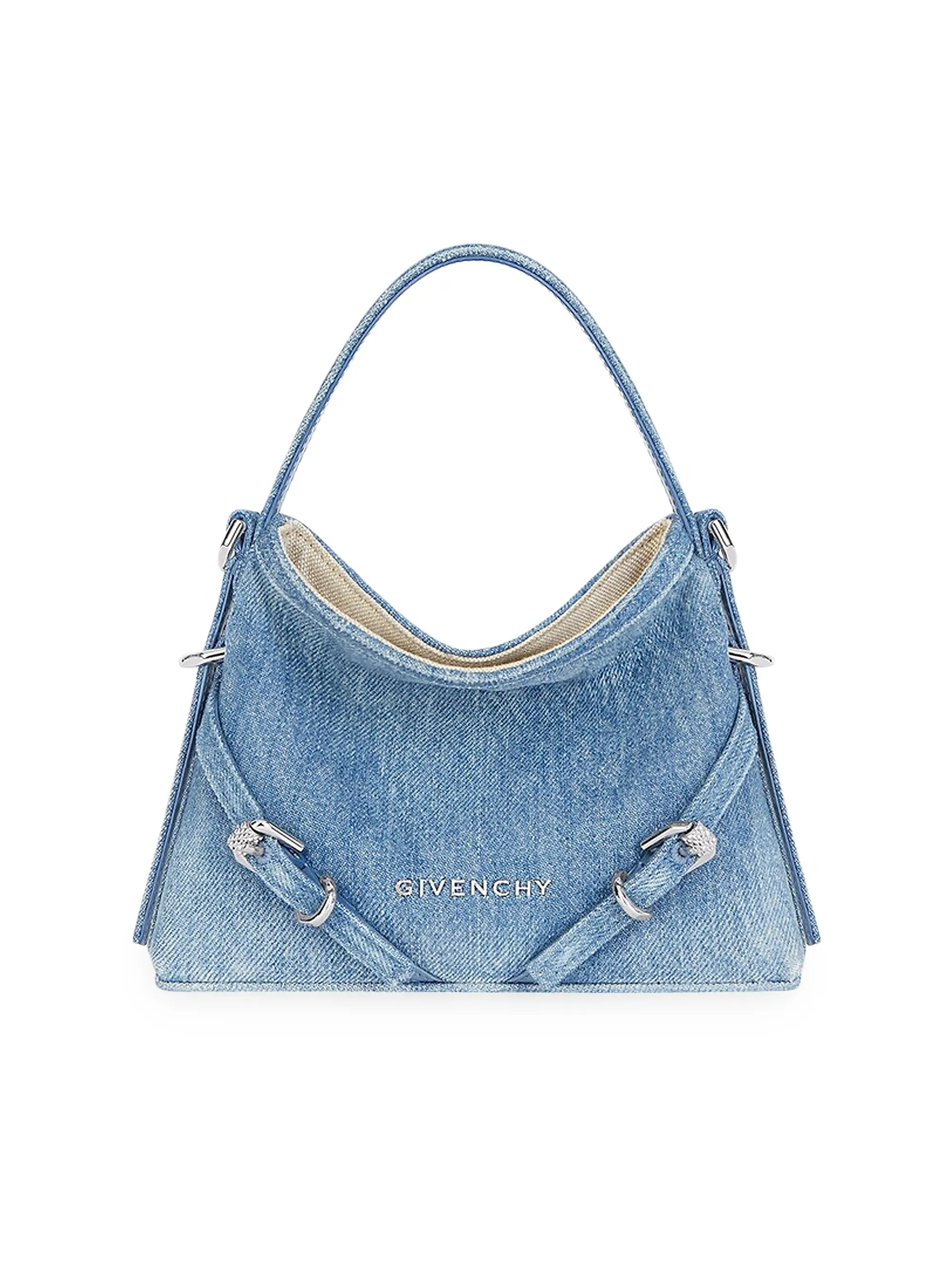 Nano Voyou Top Handle Bag in Washed Denim | Saks Fifth Avenue