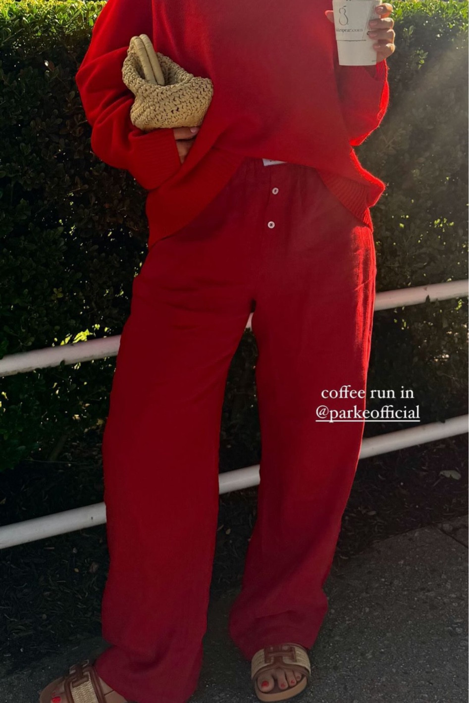 coffee run wearing parke ☀️ linked similar!