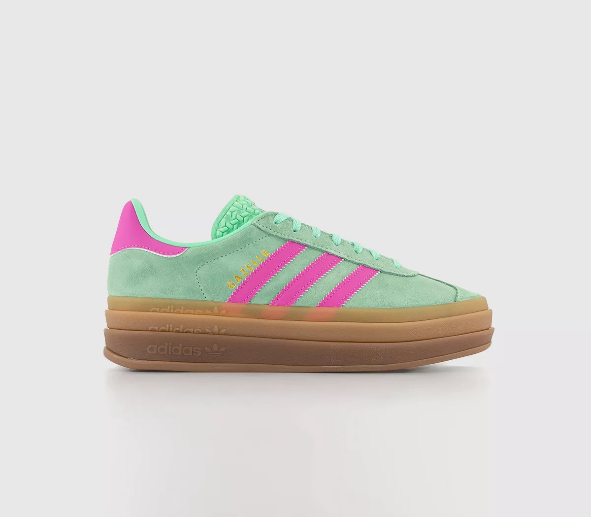 adidas Gazelle Bold W Trainers Pulse Mint Screaming Pink Gum M2 - Women's Trainers | Offspring (UK)