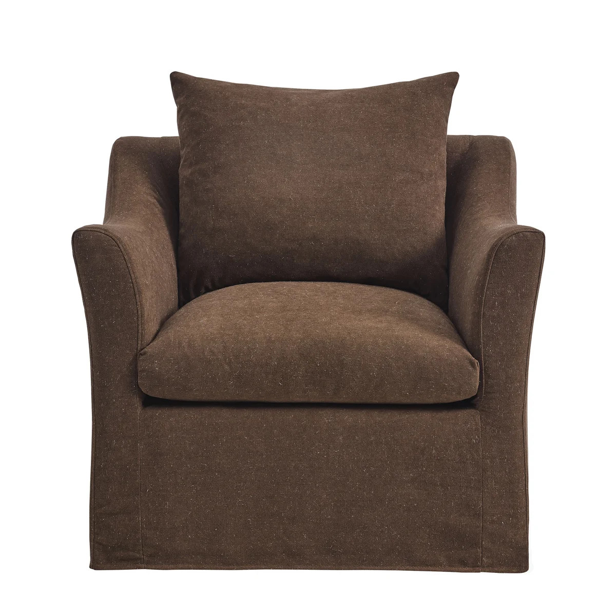 Edmonson Linen Blend Armchair In CocoaByEverly Quinn | Wayfair North America