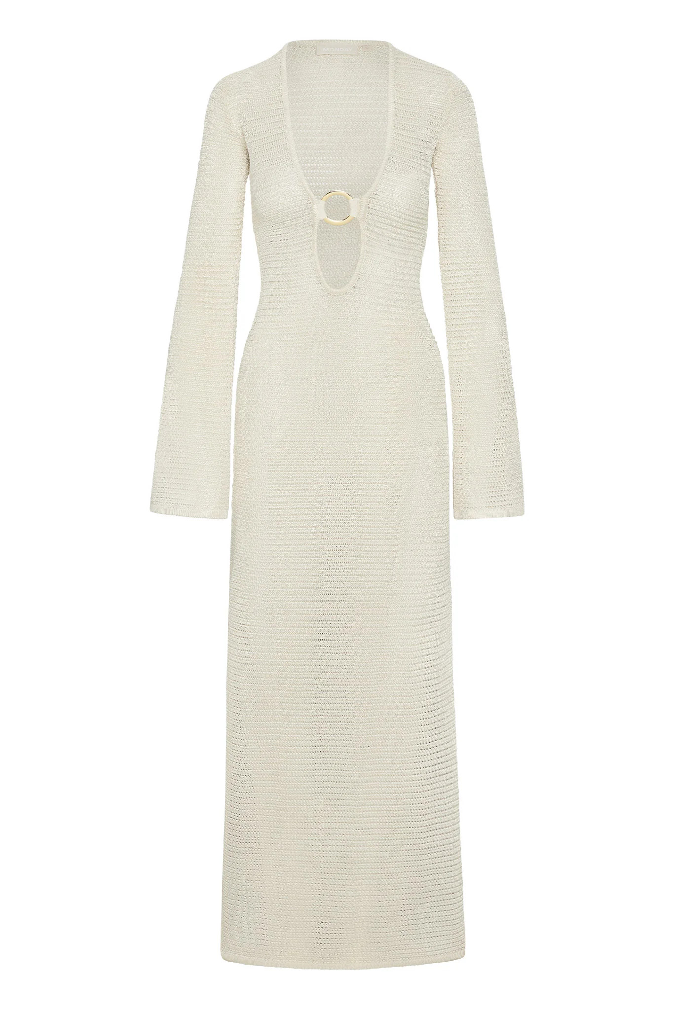 Montego Dress - Ivory Shiny Treble Knit | Monday Swimwear