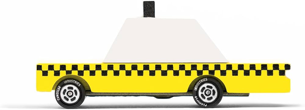 CANDYCAR® Wooden Diecast Collection - Yellow Taxi, Premium Handcrafted Beech Wood Toy Car | Amazon (US)