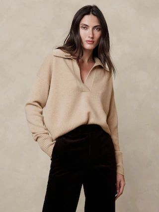 Luna Cashmere Sweater Polo | Banana Republic (US)