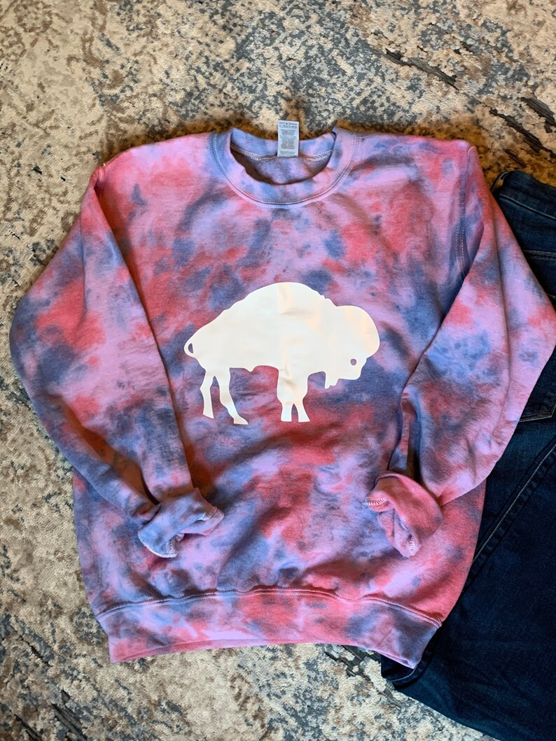 Buffalo Bills Sweatshirt, Buffalo Bills Tie Dye Sweatshirt Crewneck | Etsy (US)