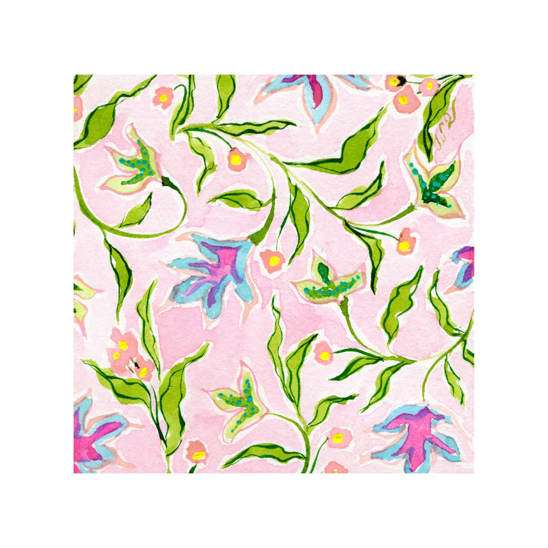 Nina Rosner for Fête Papier Acrylic Block Print in Pink | Fete Papier