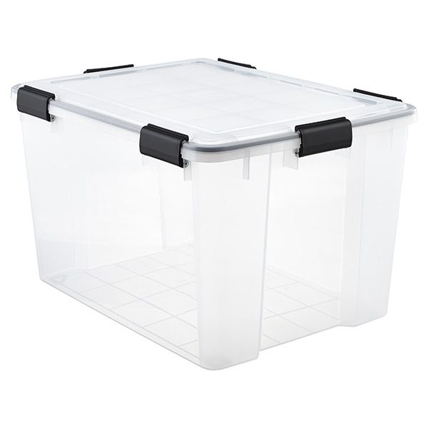74 qt. Weathertight Tote Clear | The Container Store
