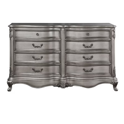 Acme Furniture Ariadne 8-Drawer Dresser Antique Platinum Finish | Target