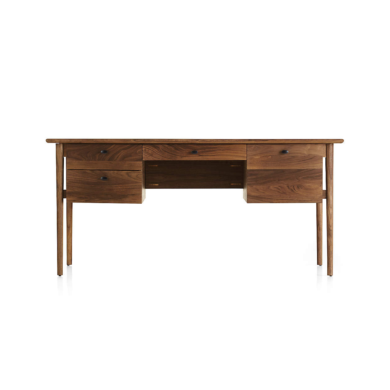 Kendall Walnut Desk + Reviews | Crate and Barrel | Crate & Barrel