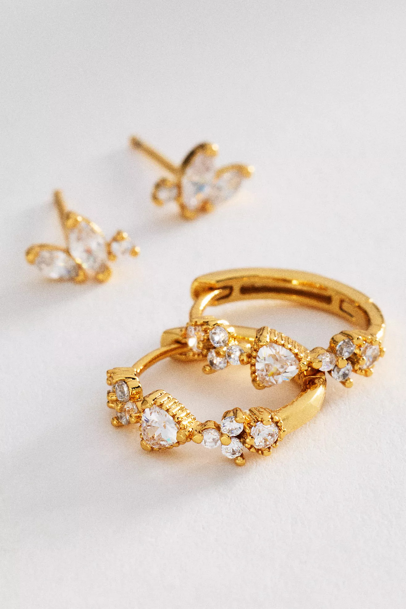 Crystal Huggie Earrings, Set of 2 | Anthropologie (US)