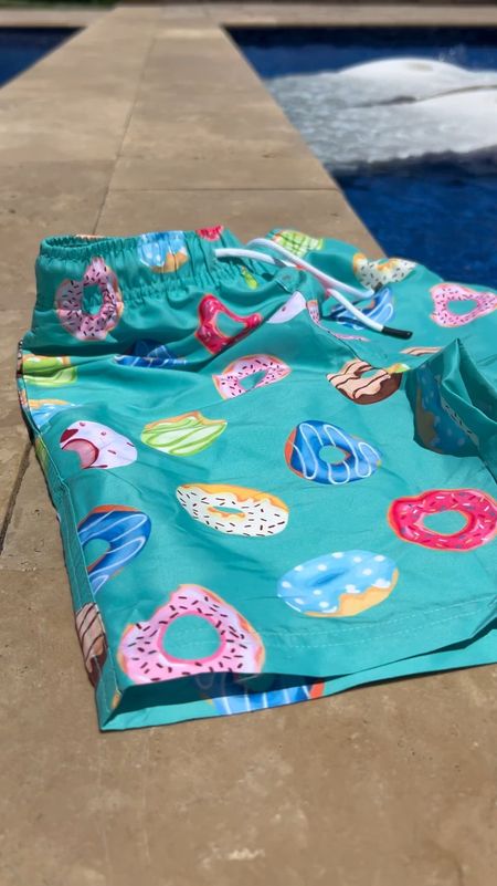 Boys donut swim trunks 🍩🩳 Poolside on National Donut Day

#LTKSwim #LTKStyleTip #LTKFamily
