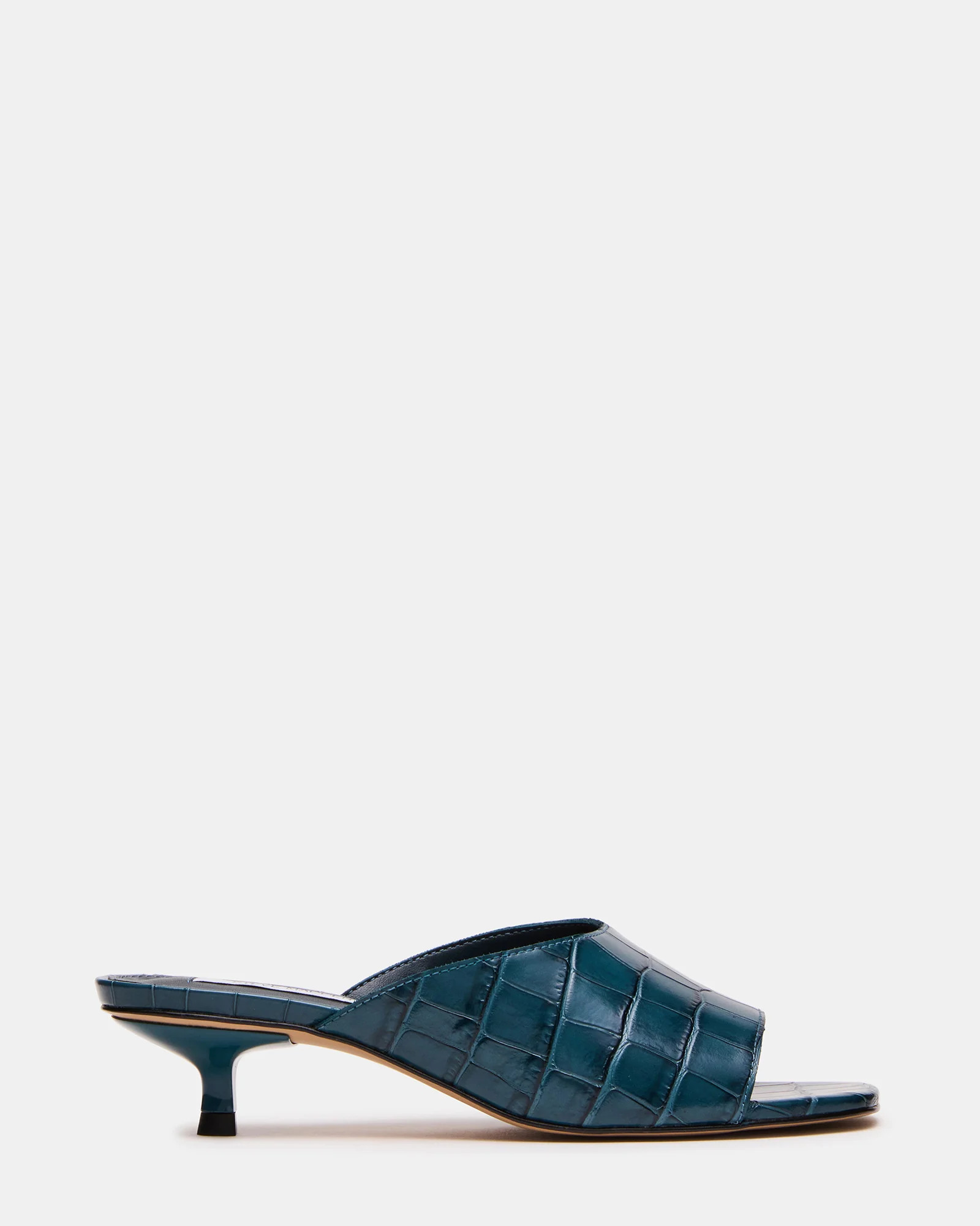Steve Madden Women's Trina Mule Heels - Blue Crocodile - Size 7.5 - Leather | Steve Madden (US)