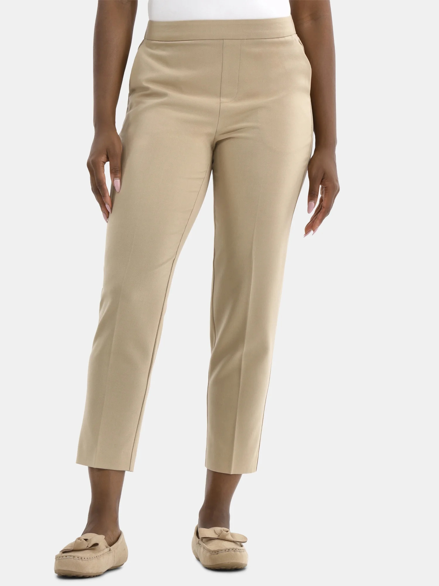 Time and Tru Women's Tapered Pull on Pants, 27" Inseam, Sizes XS-XXXL | Walmart (US)