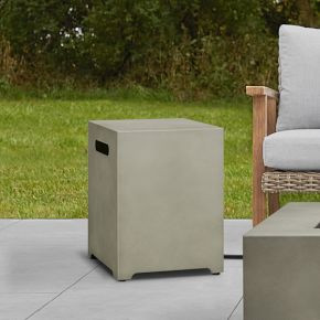Ytsuki Square Propane Tank Cover &amp; Side Table | West Elm (US)