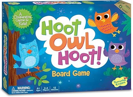 Peaceable Kingdom Hoot Owl Hoot Cooperative Color Matching Game for 2 to 4 Kids Ages 4+ | Amazon (US)